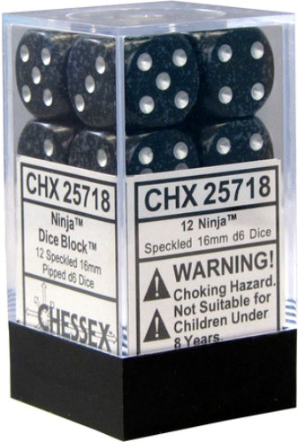 Speckled 12 * D6 Ninja 16mm Chessex Dice (CHX25718)