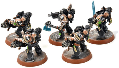 SPACE MARINES 5 Veterans with Special Weapons #1 missing one head PRO PAINTED