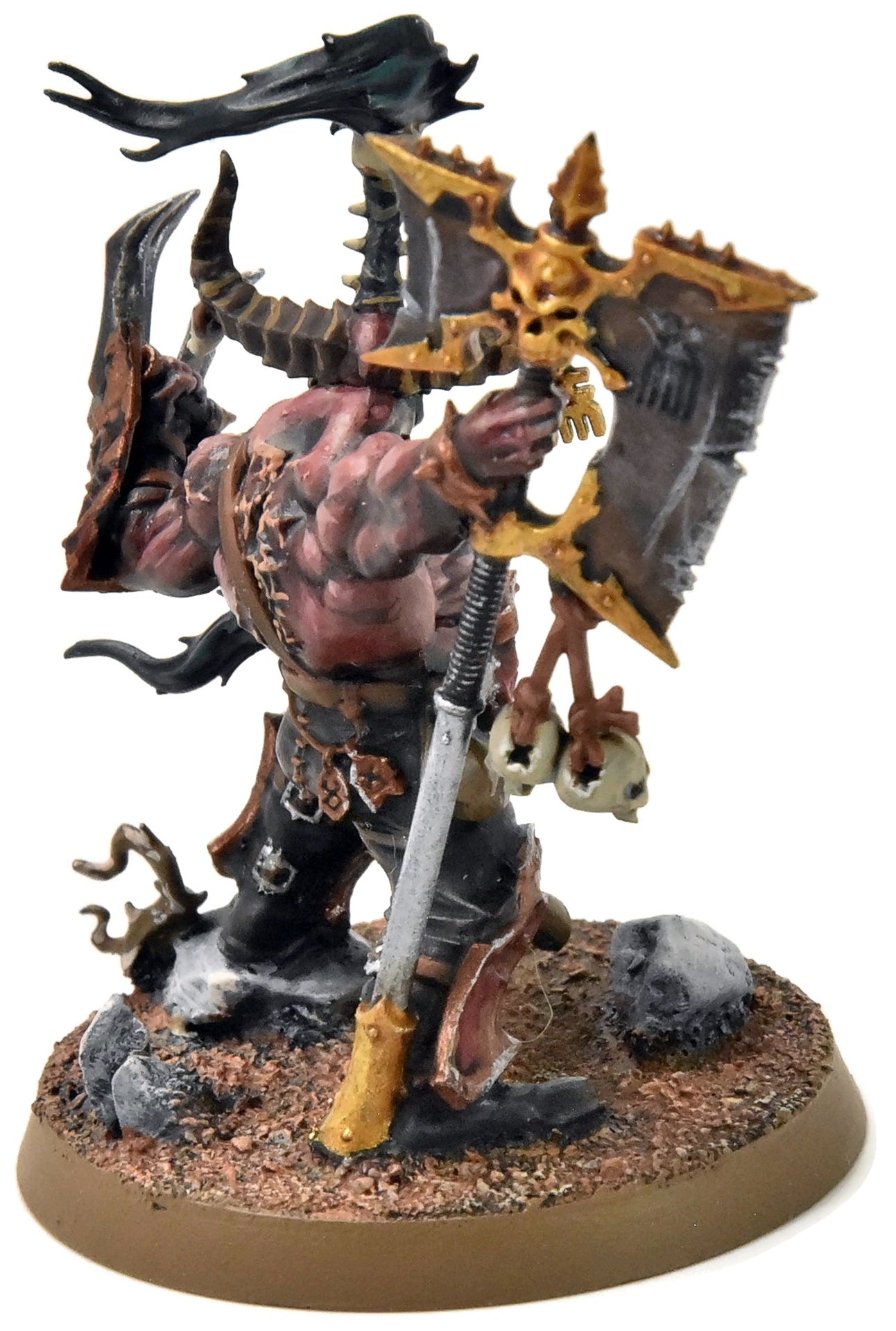 SLAVES TO DARKNESS Exalted Deathbringer with Ruinous Axe #1 PRO PAINTED