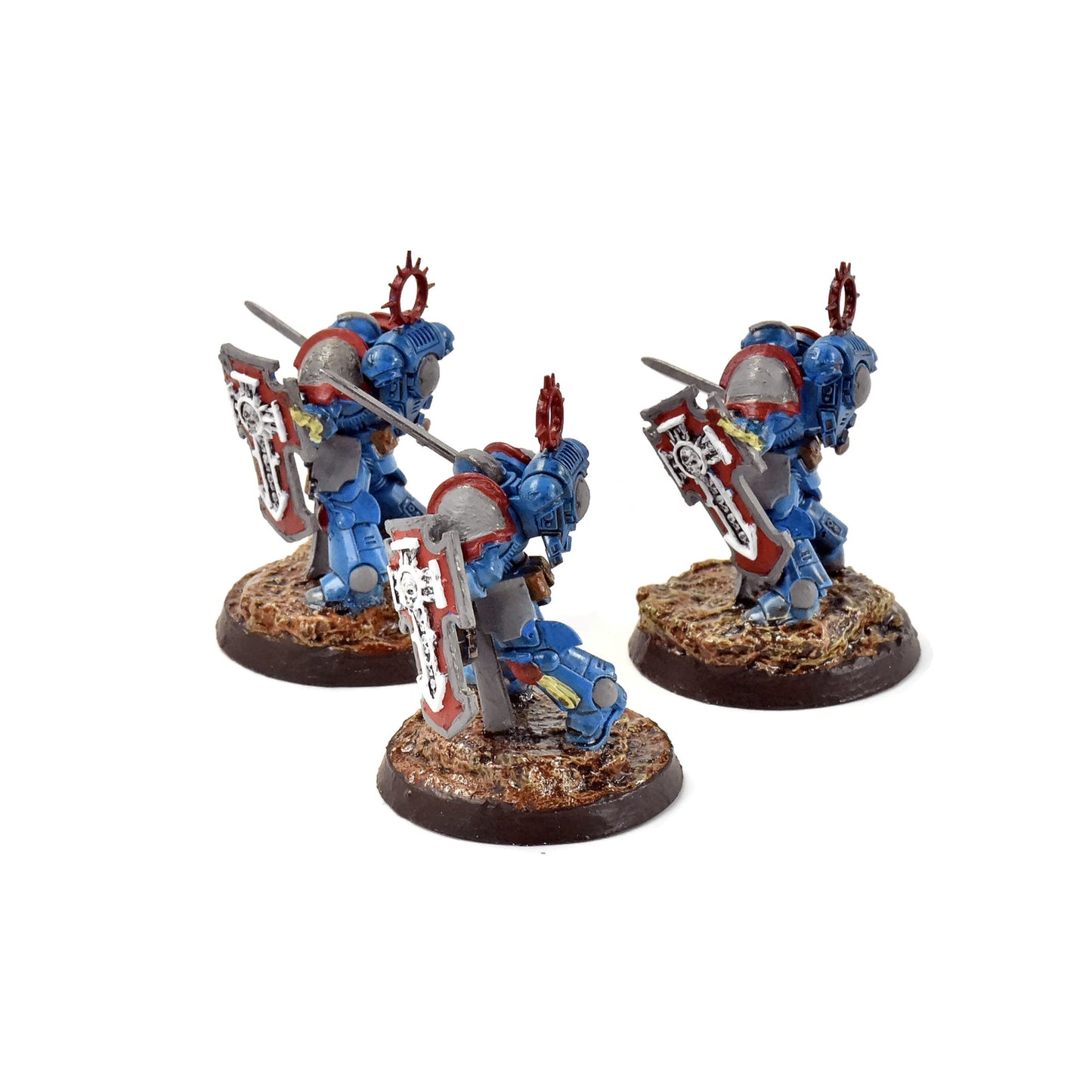 SPACE MARINES 3 Bladeguard Veterans #1 WELL PAINTED Ultramarines 40K