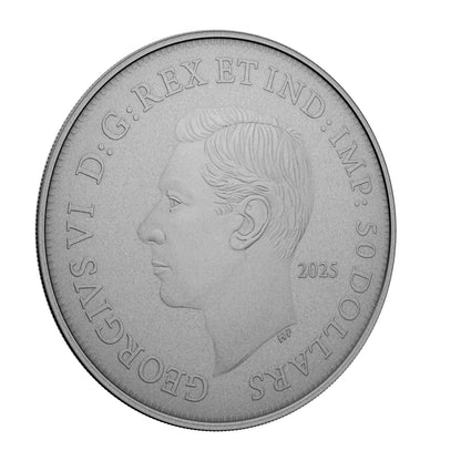 $50 5 oz Fine Silver Coin - Emanuel Hahn’S Original Sketch: Royal Visit 2025 (249380)