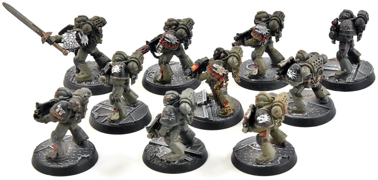 SALAMANDERS 10 Tactical Marines #3 WELL PAINTED Warhammer 40K