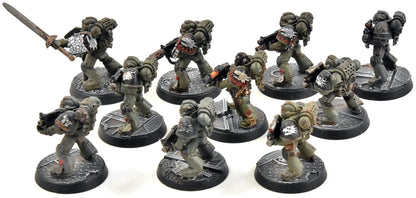 SALAMANDERS 10 Tactical Marines #3 WELL PAINTED Warhammer 40K