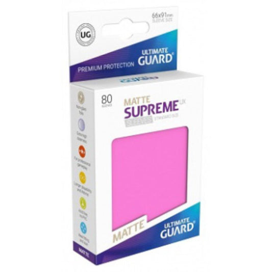 Ultimate Guard Sleeves Supreme Ux Matte Pink 80Ct