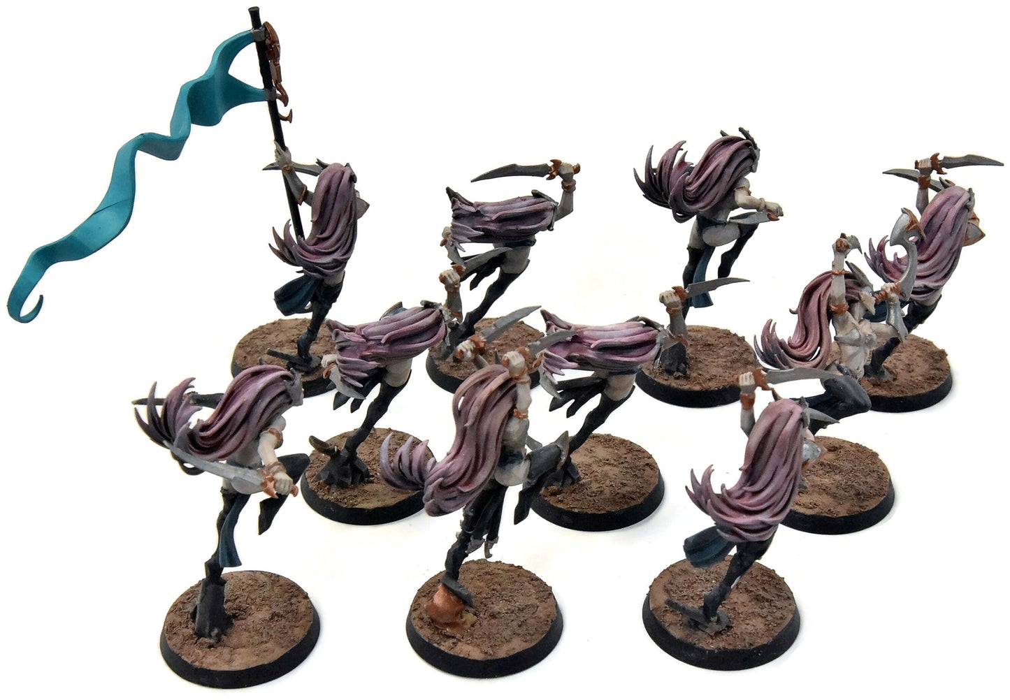 DAUGHTERS OF KHAINE 10 Witch Elves #2 WELL PAINTED Sigmar