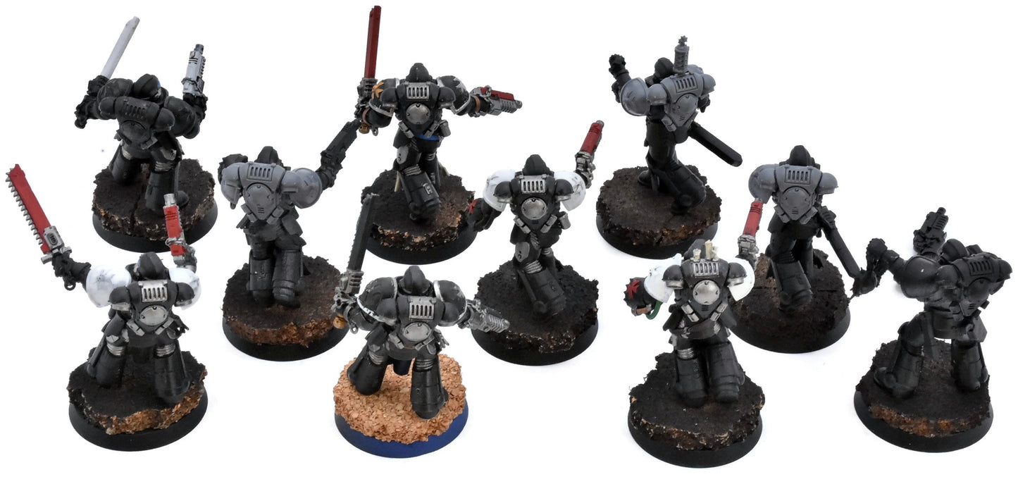 SPACE MARINES 10 Black Templars Primaris Crusader Squad #1 Warhammer 40K