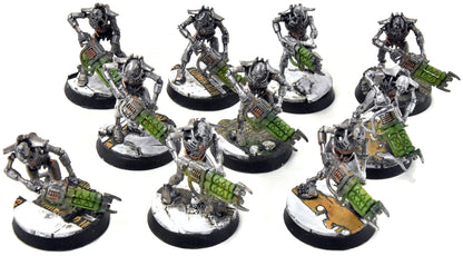 NECRONS 10 Necron Warriors #2 WELL PAINTED Warhammer 40K 4925