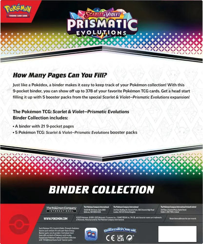 Pokemon Sv8.5 Prismatic Evolutions Binder Collection