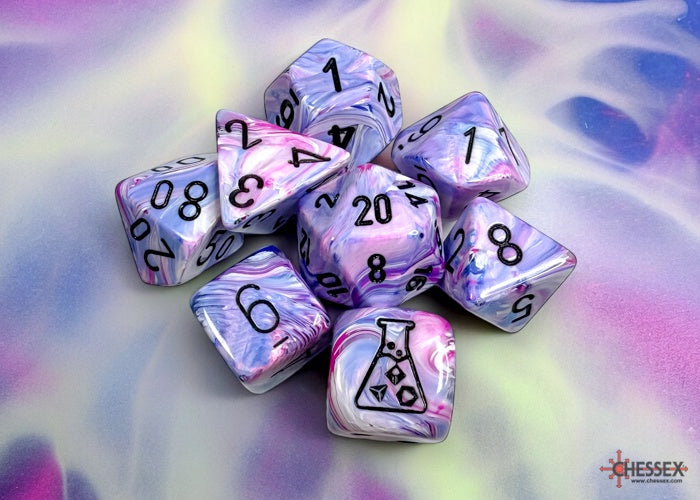 Festive 7-die Set Polyhedral Hydrangea/black