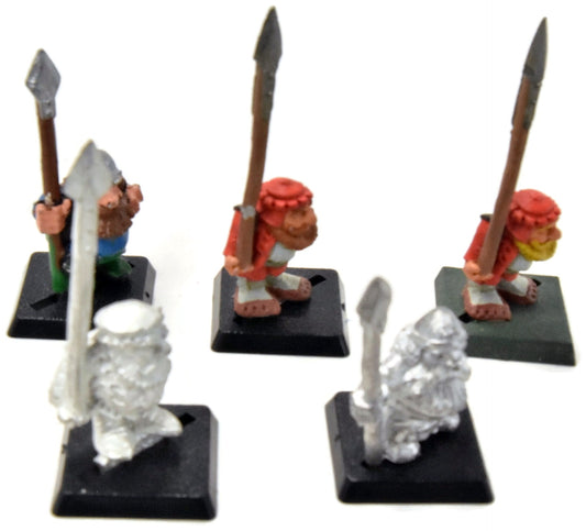 DWARFS 5 Classic Clansmen With Spear #4 METAL Warhammer Fantasy