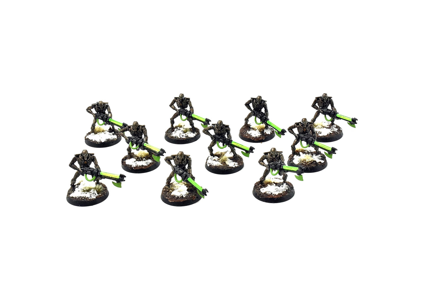 NECRONS 10 NECRON Warriors #6 WELL PAINTED Warhammer 40k