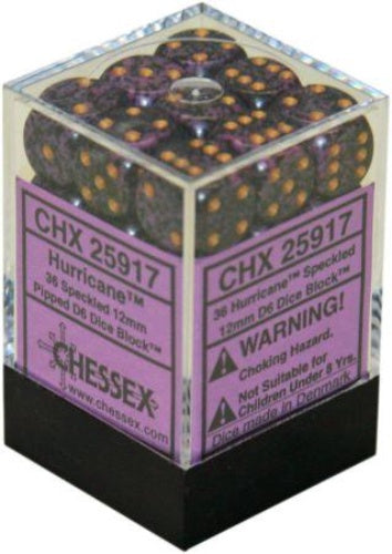 Speckled 36 * D6 Hurricane 12mm Chessex Dice (CHX25917)