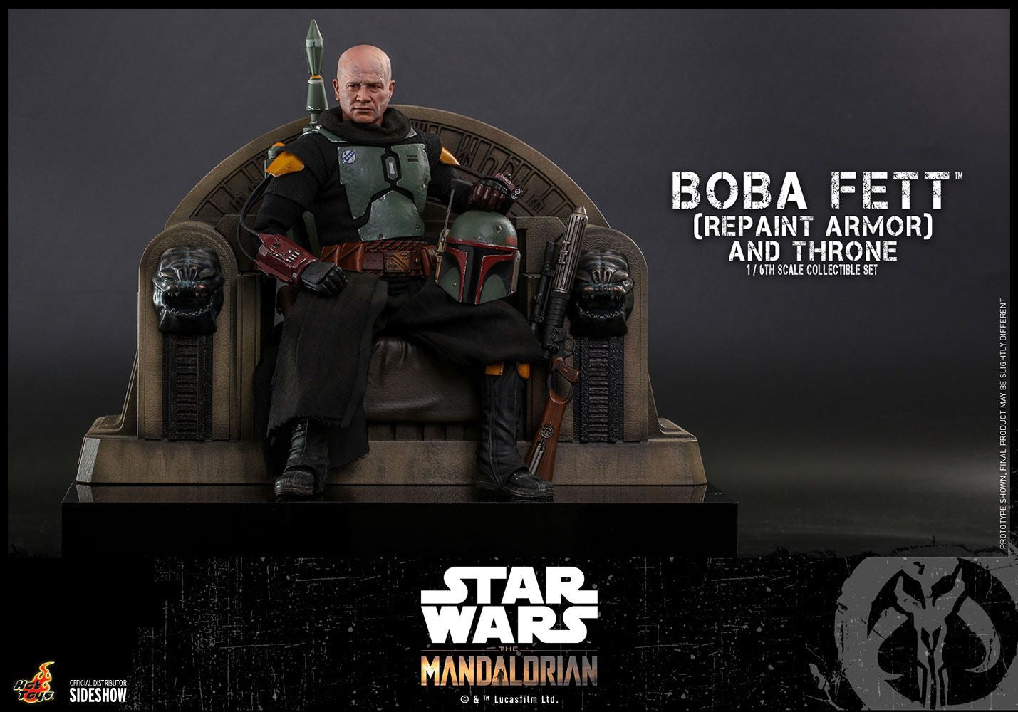 Boba Fett (Repaint Armor) and Throne Sixth Scale Figure Set by Hot Toys