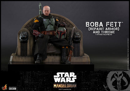 Boba Fett (Repaint Armor) and Throne Sixth Scale Figure Set by Hot Toys