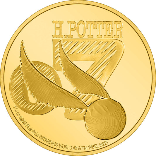 AGORO Harry Potter Classic-2022 Golden Snitch 1/4oz Gold