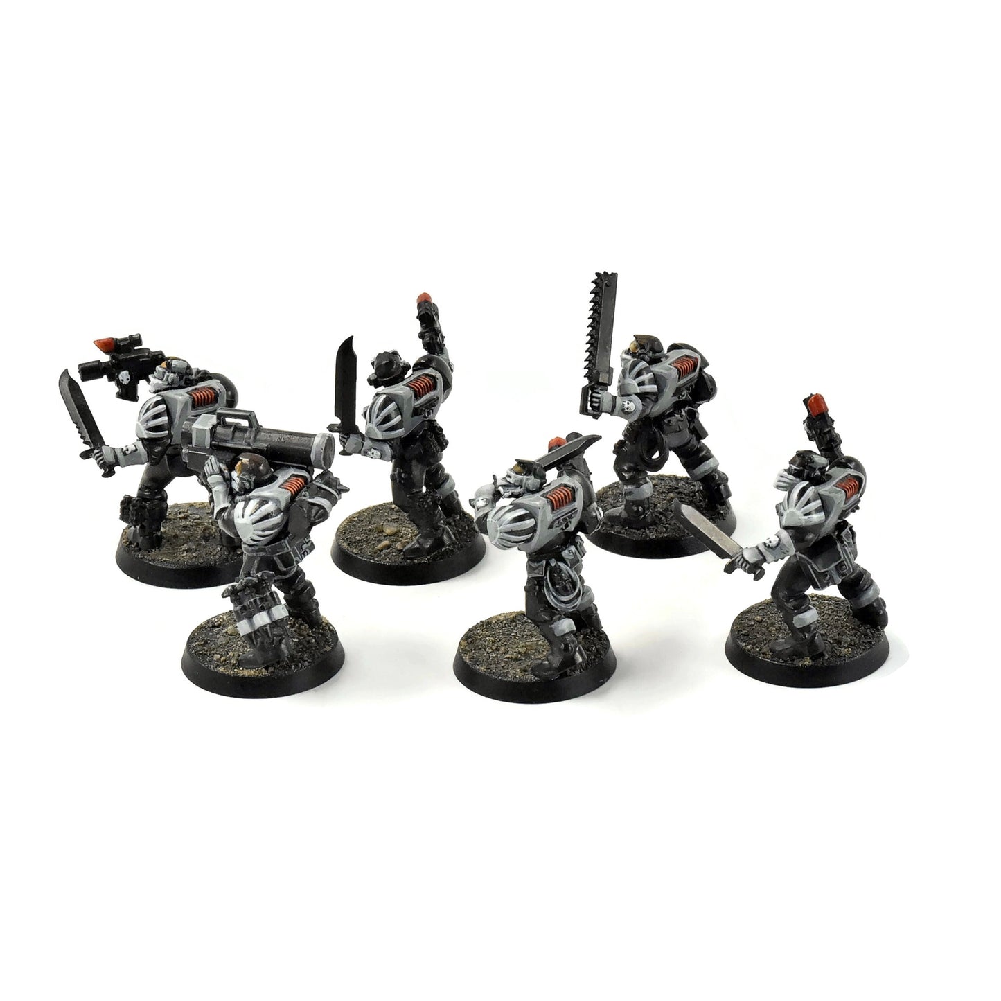 SPACE MARINES 6 Scouts #1 WELL PAINTED Warhammer 40K