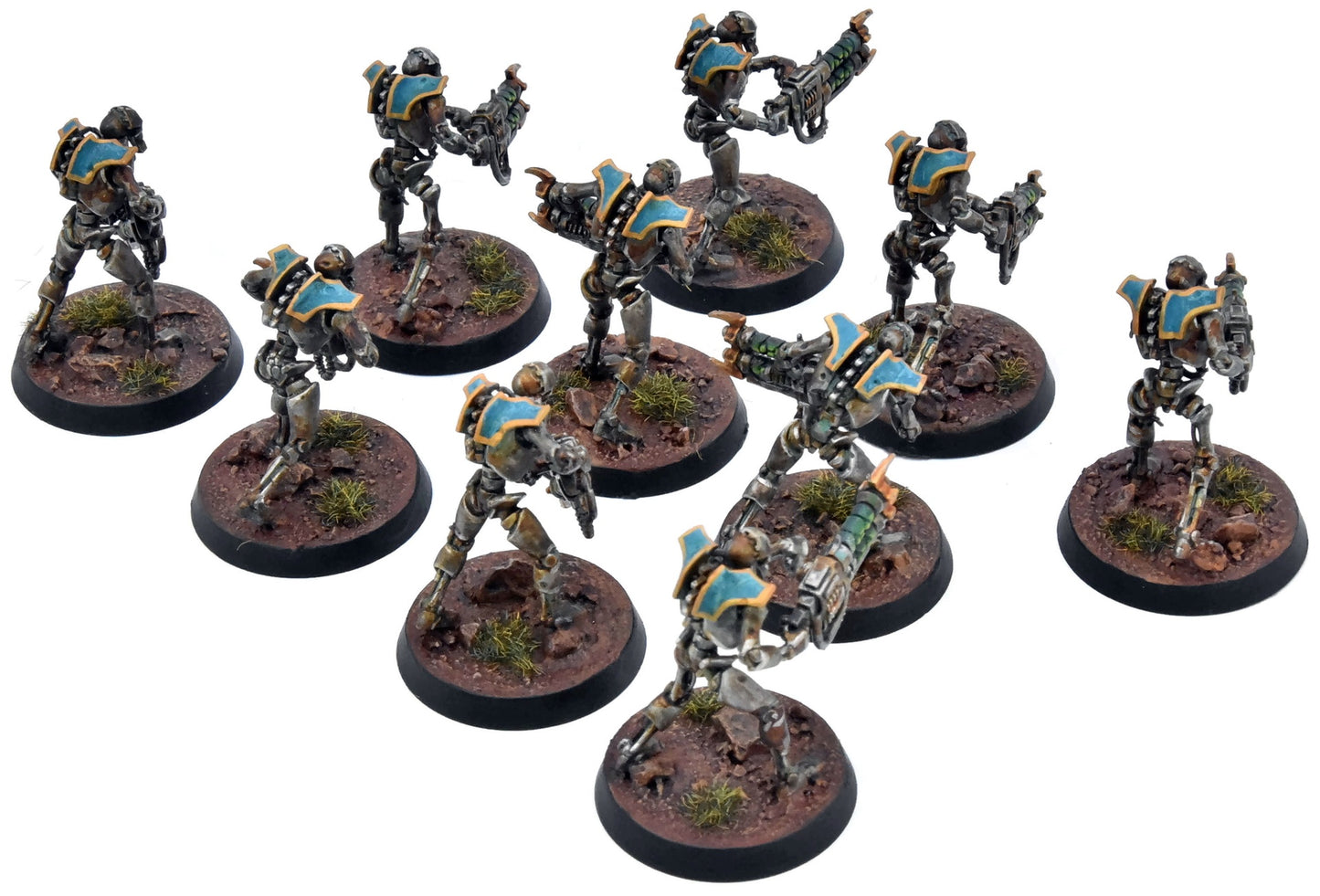 NECRONS 10 Warriors #1 WELL PAINTED Warhammer 40K 6377