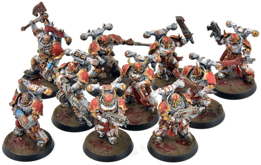 CHAOS SPACE MARINES 10 Chaos Space Marines #1 WELL PAINTED Legionnaries 40K