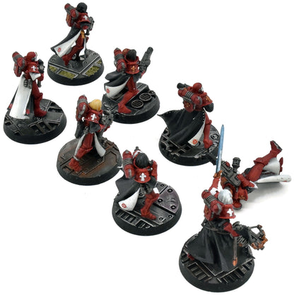 ADEPTA SORORITAS 8 Battle Sisters Squad #1 WELL PAINTED 40K missing 1 base