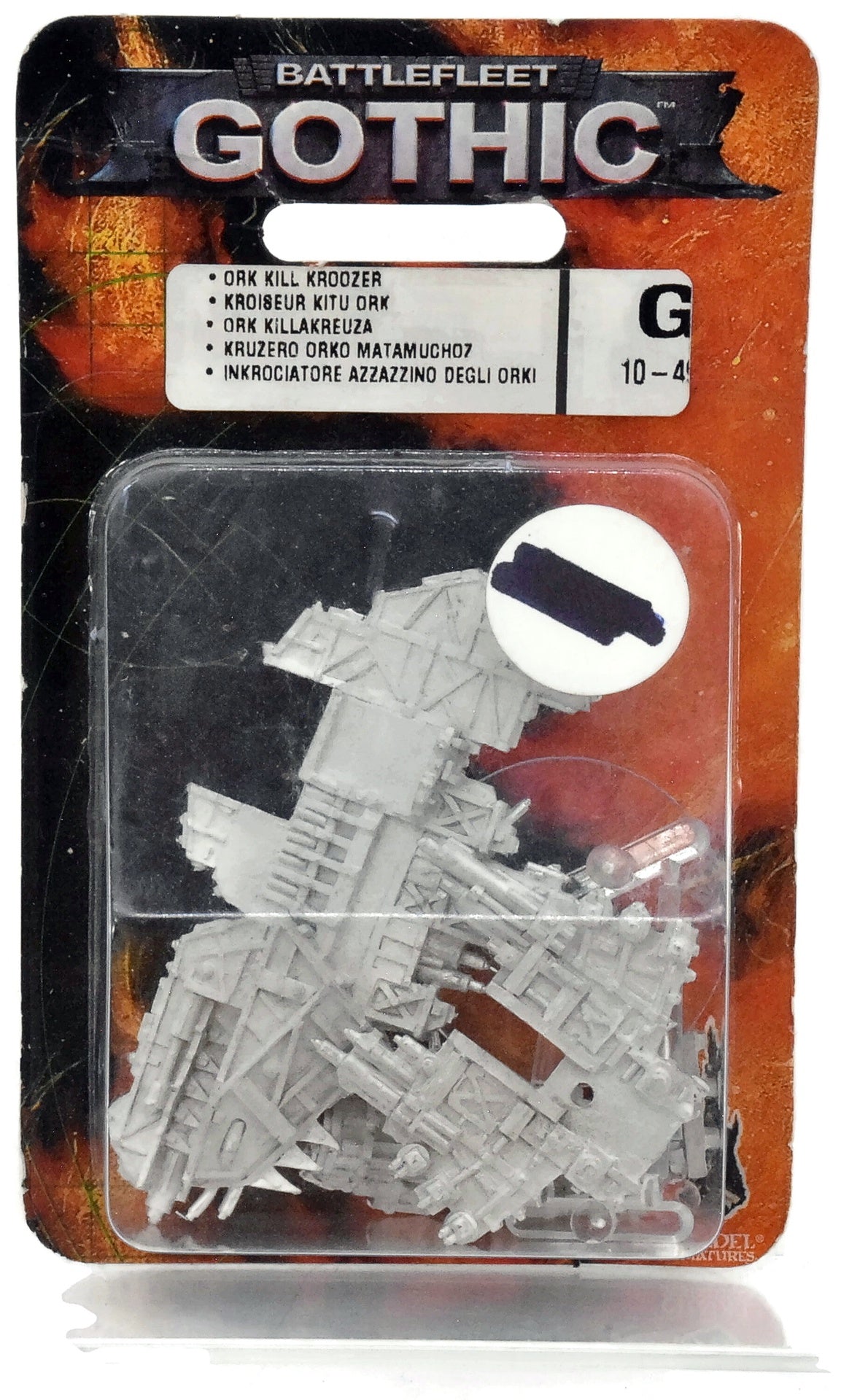Battlefleet Gothic - Ork Kill Kroozer #1 METAL Warhammer 40K Blister