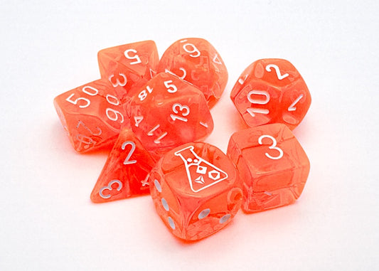 Translucent 7-die Set Neon Orange/white
