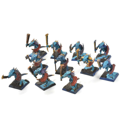 LIZARDMEN 11 Saurus Warriors #3 WELL PAINTED SIGMAR FANTASY