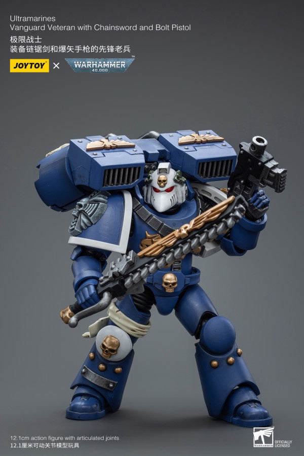 Vanguard Veteran with Chainsword and Bolt Pistol Ultramarines Joy Toy