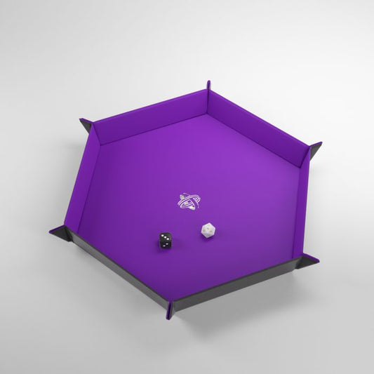 Magnetic Dice Tray - Hexagonal - Black / Purple