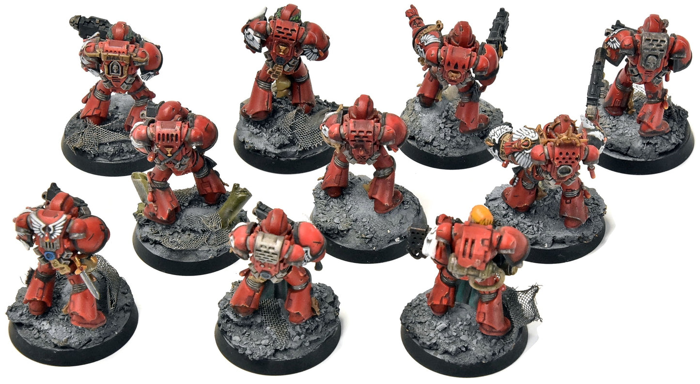 BLOOD ANGELS 10 Tactical Marines #21 PRO PAINTED Warhammer 40K