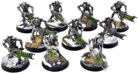 NECRONS 10 Necron Warriors #1 WELL PAINTED Warhammer 40K 4932