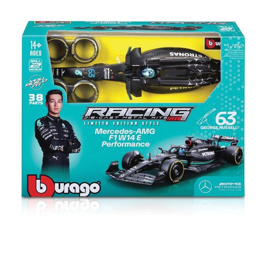 Race F1 Mercedes W14 Kit w/helmet (2023) (Russell) 1/24
