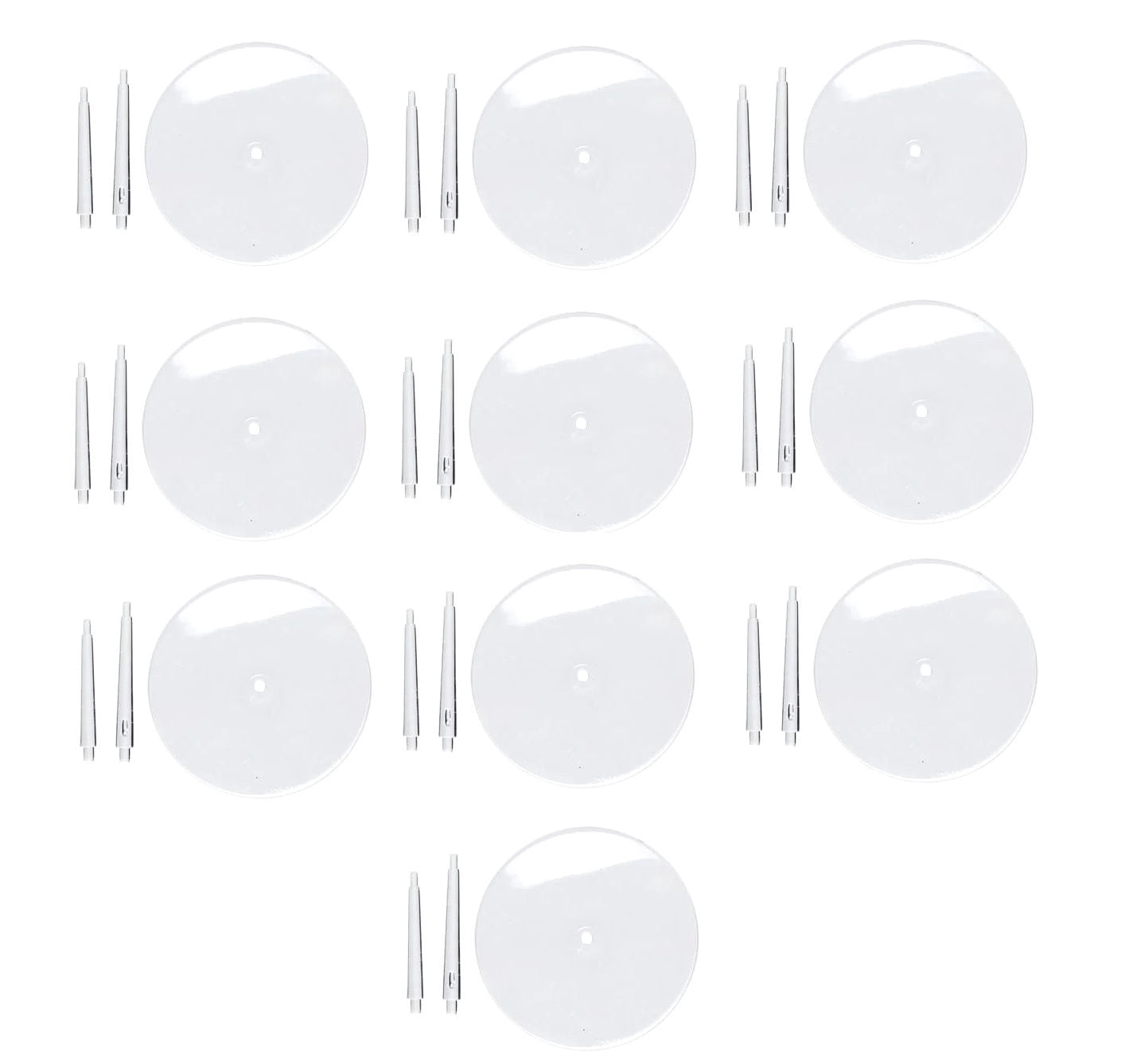 10 * 60mm Round Transparent Flight Stand