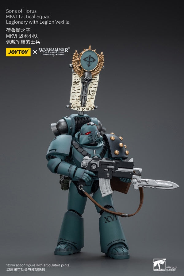MKVI Tactical Squad Legionary with Legion Vexilla Sons of Horus Joy Toy