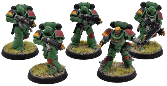 SPACE MARINES 5 Intercessors #1 WELL PAINTED Warhammer 40K