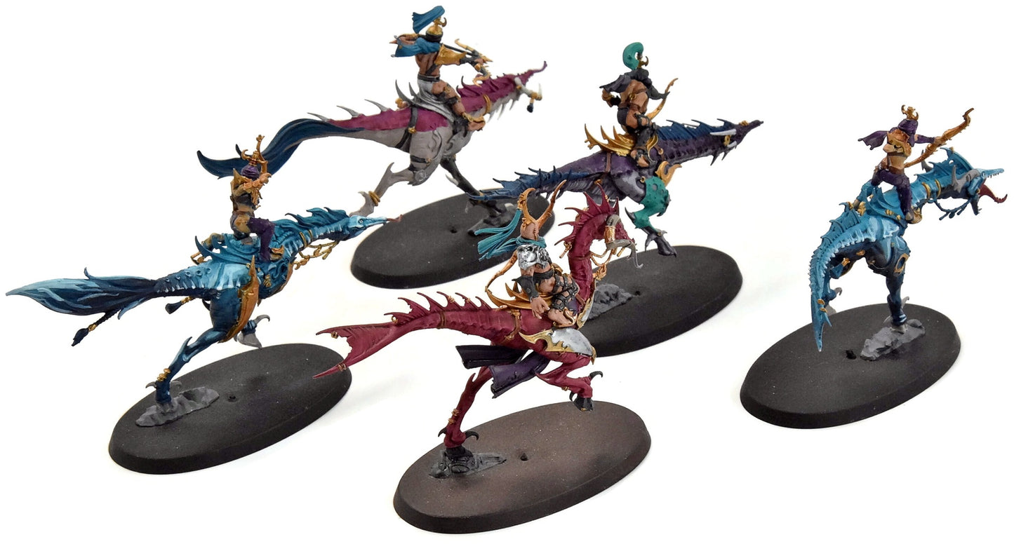 HEDONITES OF SLAANESH 5 Blissbarb Seekers #1 WELL PAINTED  Warhammer Sigmar