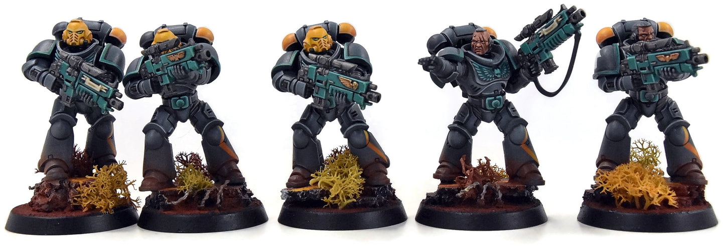 SPACE MARINES 10 Intercessors #2 WELL PAINTED Warhammer 40K