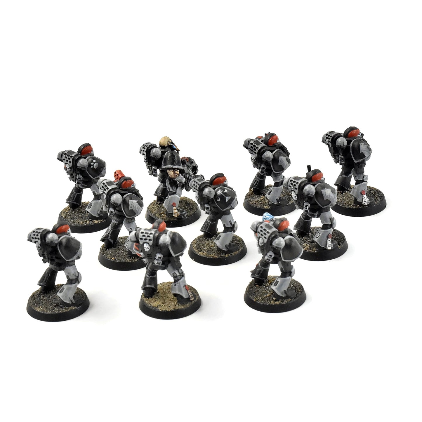 SPACE MARINES 10 Marines Converted #1 WELL PAINTED Warhammer 40K