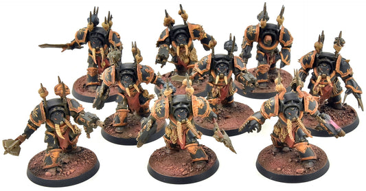 CHAOS SPACE MARINES 9 Terminators #1 WELL PAINTED Warhammer 40K