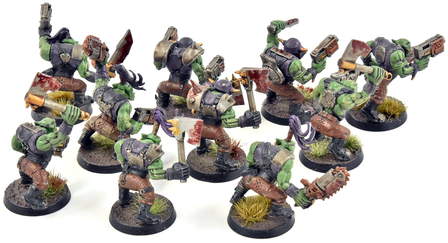 ORKS 10 Boyz #20 WELL PAINTED Warhammer 40K