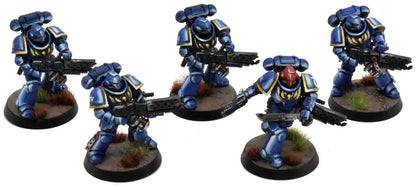 SPACE MARINES 5 Infernus Squad #1 WELL PAINTED Warhammer 40K Ultramarines