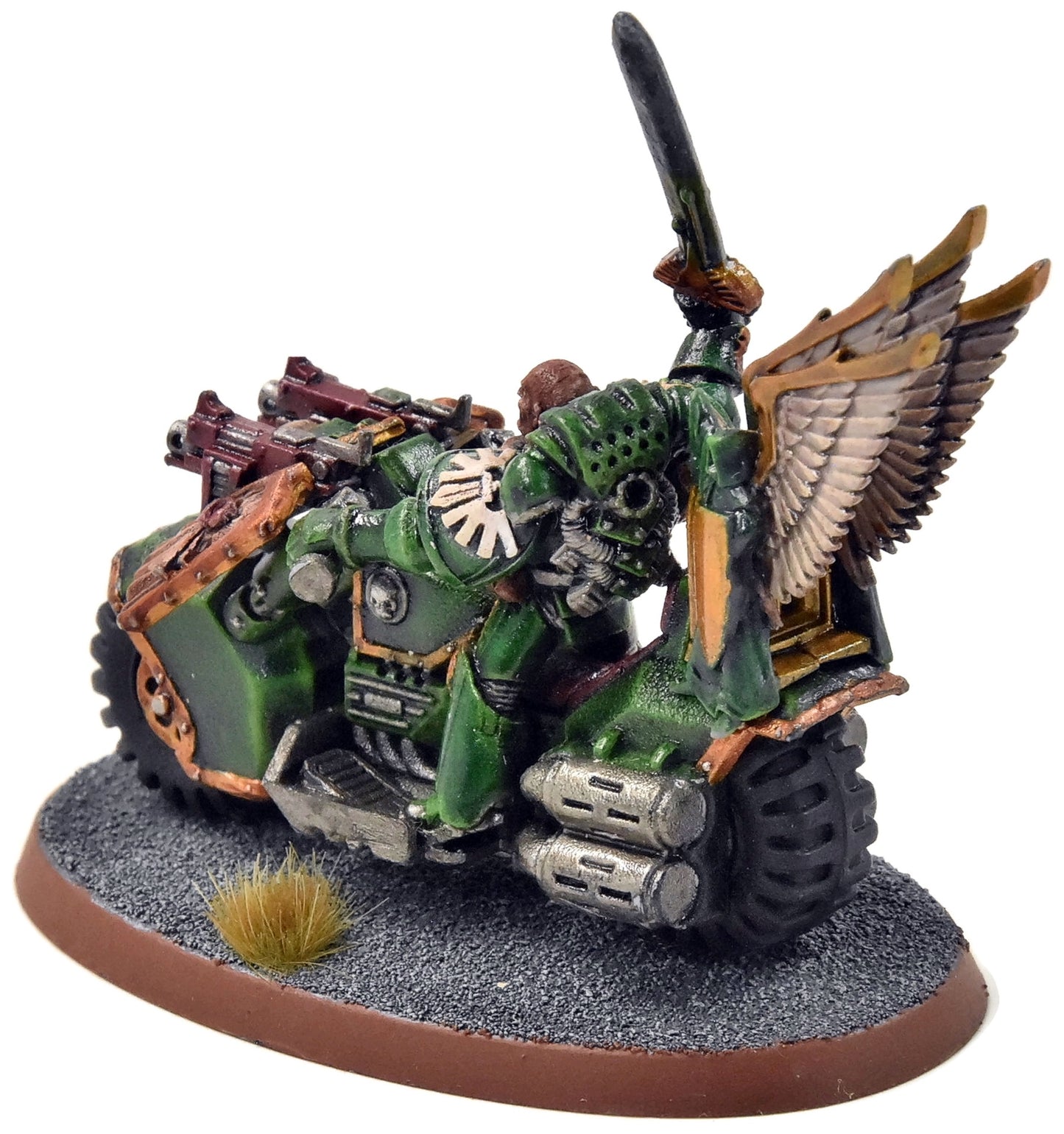 DARK ANGELS Captain On Bike #1 WELL PAINTED METAL Warhammer 40K