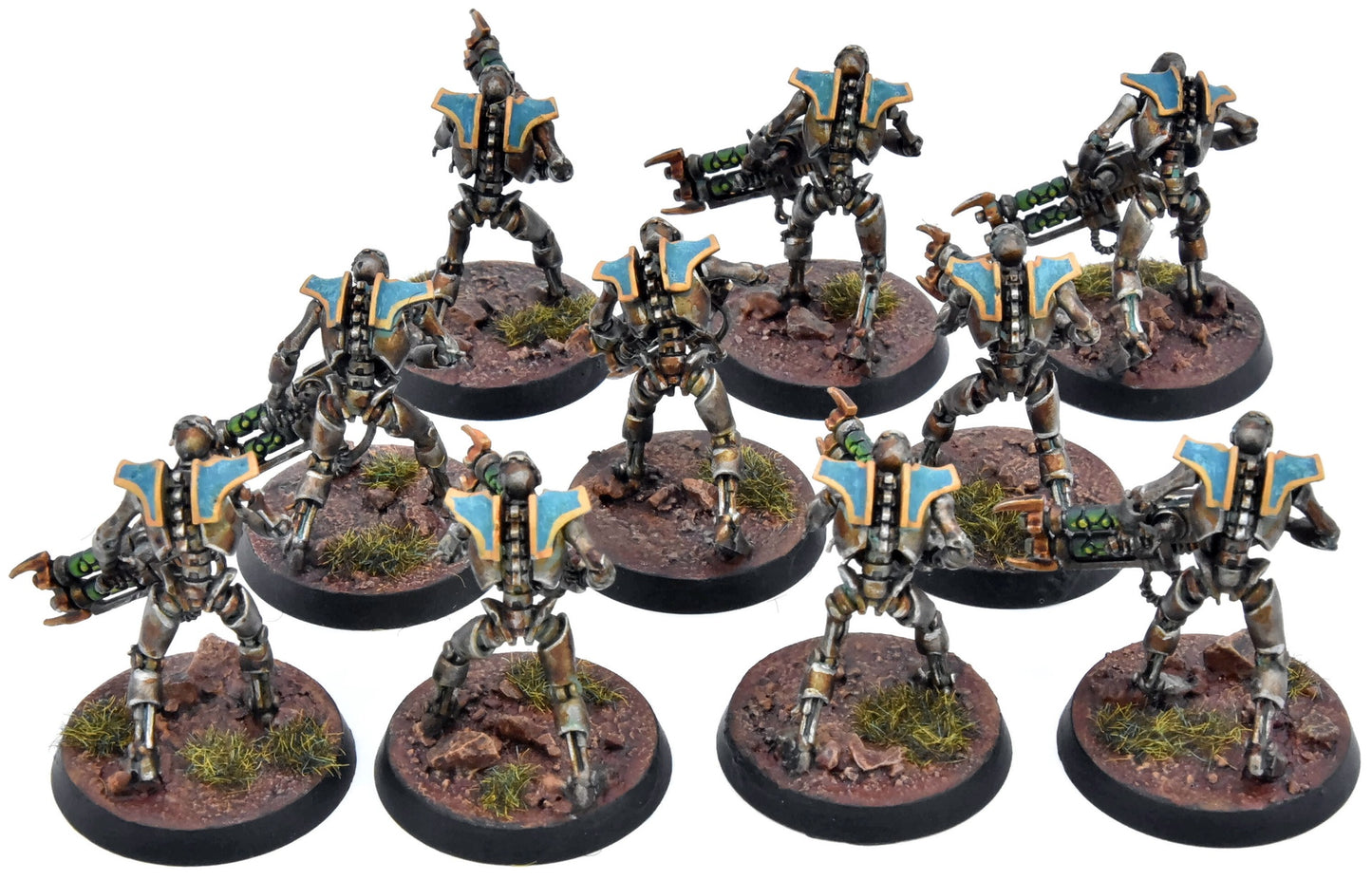 NECRONS 10 Warriors #2 WELL PAINTED Warhammer 40K 6339