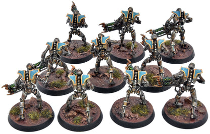 NECRONS 10 Warriors #2 WELL PAINTED Warhammer 40K 6339