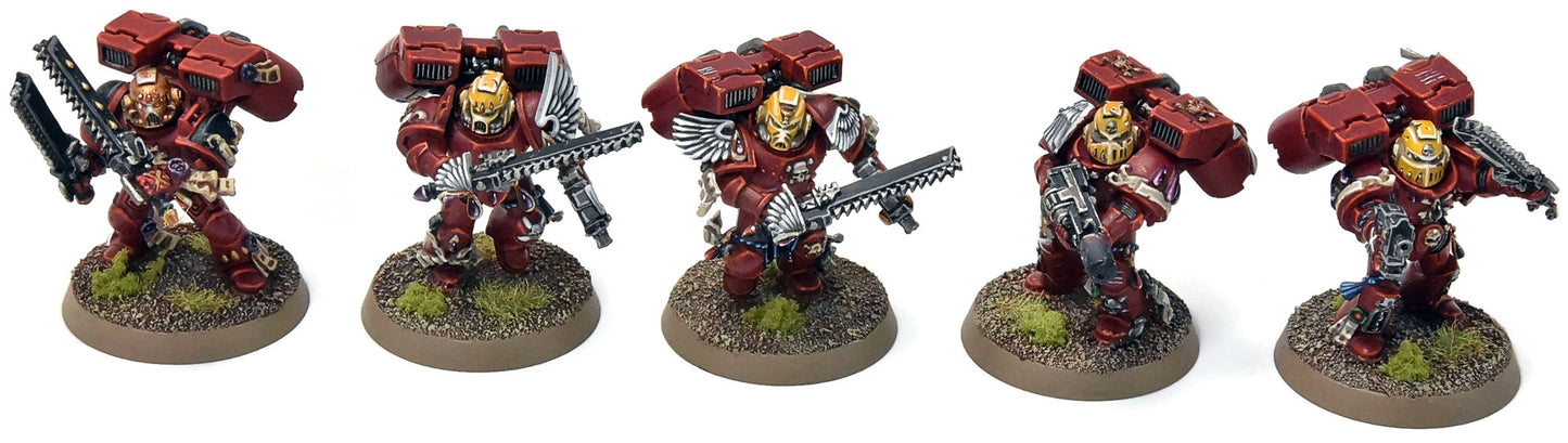 BLOOD ANGELS 5 Vanguard Veteran Squad #16 PRO PAINTED Warhammer 40K