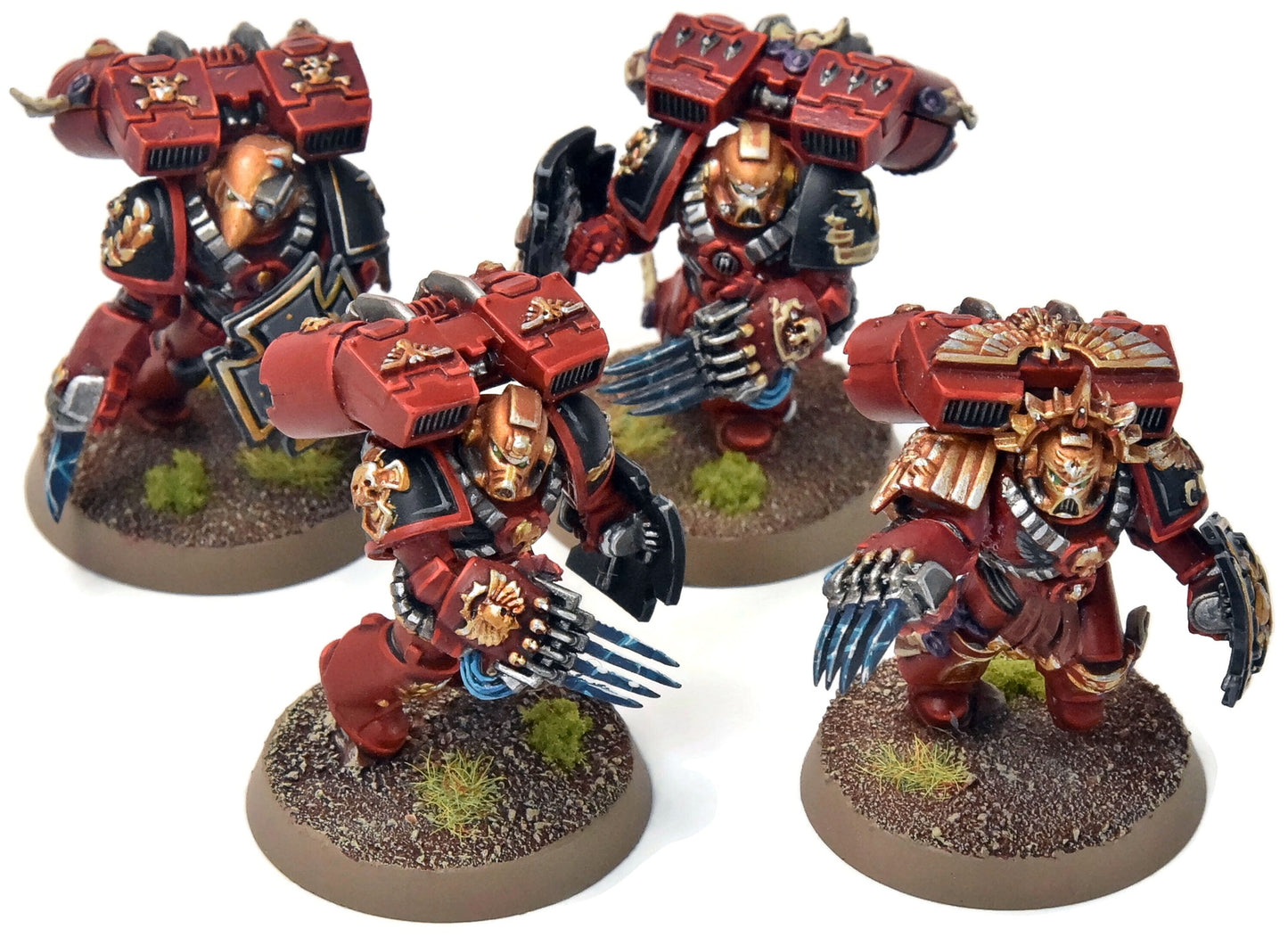 BLOOD ANGELS 4 Vanguard Veteran Squad #12 PRO PAINTED Warhammer 40K