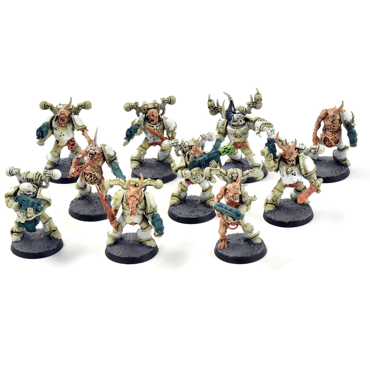 CHAOS SPACE MARINES 10 Chaos Space Marines #3 WELL PAINTED 40K