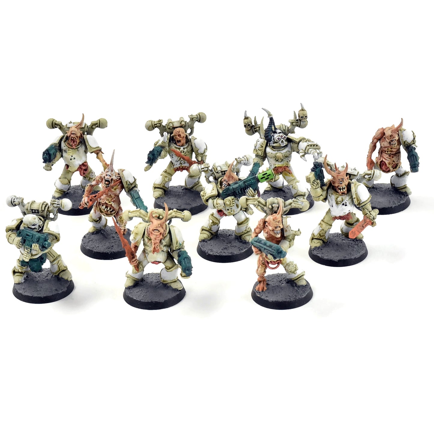 CHAOS SPACE MARINES 10 Chaos Space Marines #3 WELL PAINTED 40K