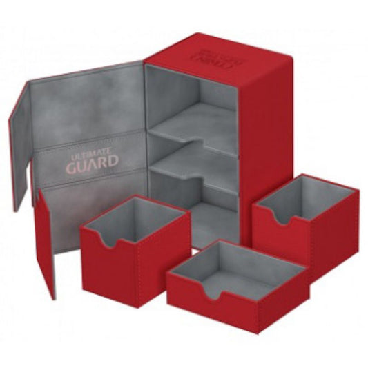 Ultimate Guard Twin Flip N Tray Deck Case Xenoskin Red 160+