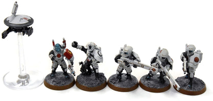 TAU EMPIRE 10 Fire Warriors #1 WELL PAINTED Warhammer 40K 8652