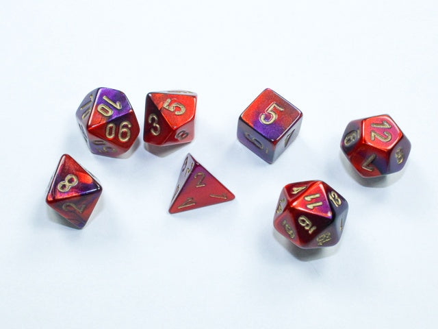 Mini Gemini 7-Die Set Purple-Red/Gold (CHX20626)
